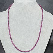 Работы для детей, handmade. Livemaster - original item Beads natural stone ruby cut. Handmade.