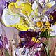 Order Mini painting with irises. A small painting with irises. Landscape irises. Zabaikalie. Livemaster. . Pictures Фото №3