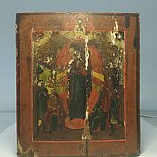 Винтаж: Антикварная икона "Тихвинская Богородица"