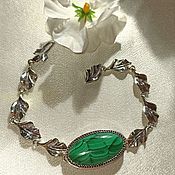 Украшения handmade. Livemaster - original item Malachite Laurel Bracelet. Handmade.