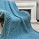 Вязаный плед крупной вязки из плюшевой пряжи. Идея подарка близкому, Пледы, Лесной,  Фото №1