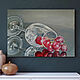 Painting grapes still life glass glass hyperrealism oil, Pictures, Ekaterinburg,  Фото №1