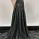 Ткань ALBERTA FERRETTI паетки  на сетке серебро черные ,Италия. Ткани. ТКАНИ OUTLET. Интернет-магазин Ярмарка Мастеров.  Фото №2