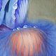 Order Oil painting on canvas "Iris flower after rain №3". Artist Iuliia Kravchenko (realism-painting). Livemaster. . Pictures Фото №3