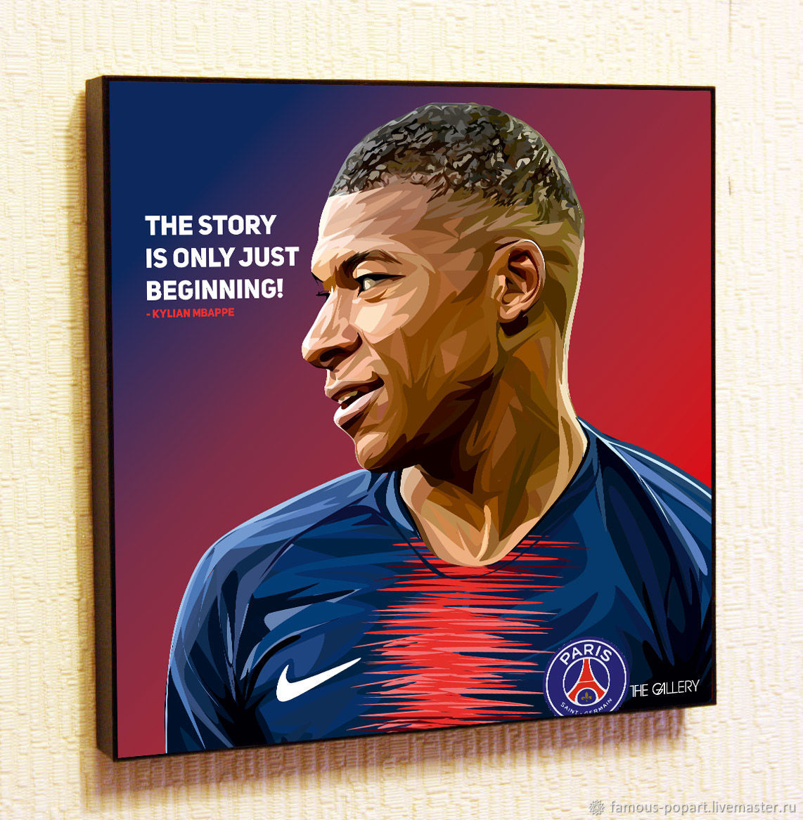 Picture Poster Kilian Mbappe PSG PSG Football Print Pop Art в