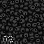 Материалы для творчества handmade. Livemaster - original item 10gr 3mm Toho magatama 49F black Japanese beads TOHO nephros mats. Handmade.