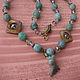 Long beads 'Aegean sea' with carved agate fish. Necklace. Rimliana - the breath of the nature (Rimliana). My Livemaster. Фото №6