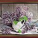 Order Picture embroidered ' lilac in a vase'. Matania. Livemaster. . Pictures Фото №3
