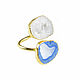 Ring with agate 'Blue Island' white ring blue. Rings. Irina Moro. My Livemaster. Фото №5