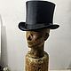 Black satin top hat 'B', Cylinder, St. Petersburg,  Фото №1