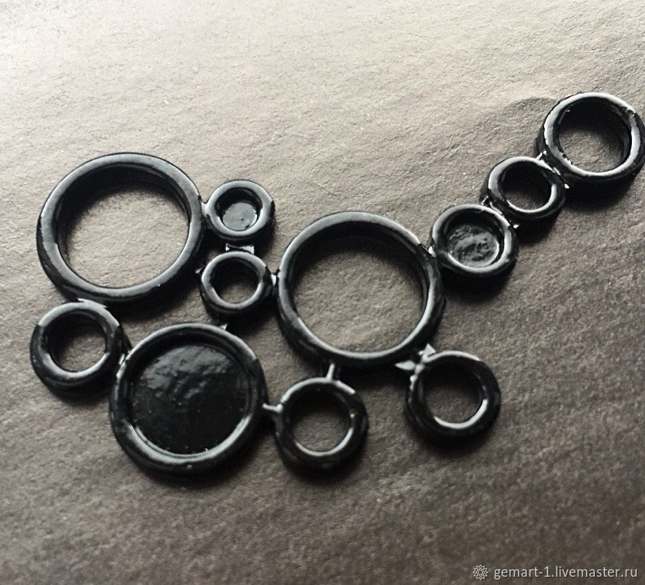Connector for jewelry Bowknot art. 7-16, black, Connectors, Vladivostok,  Фото №1