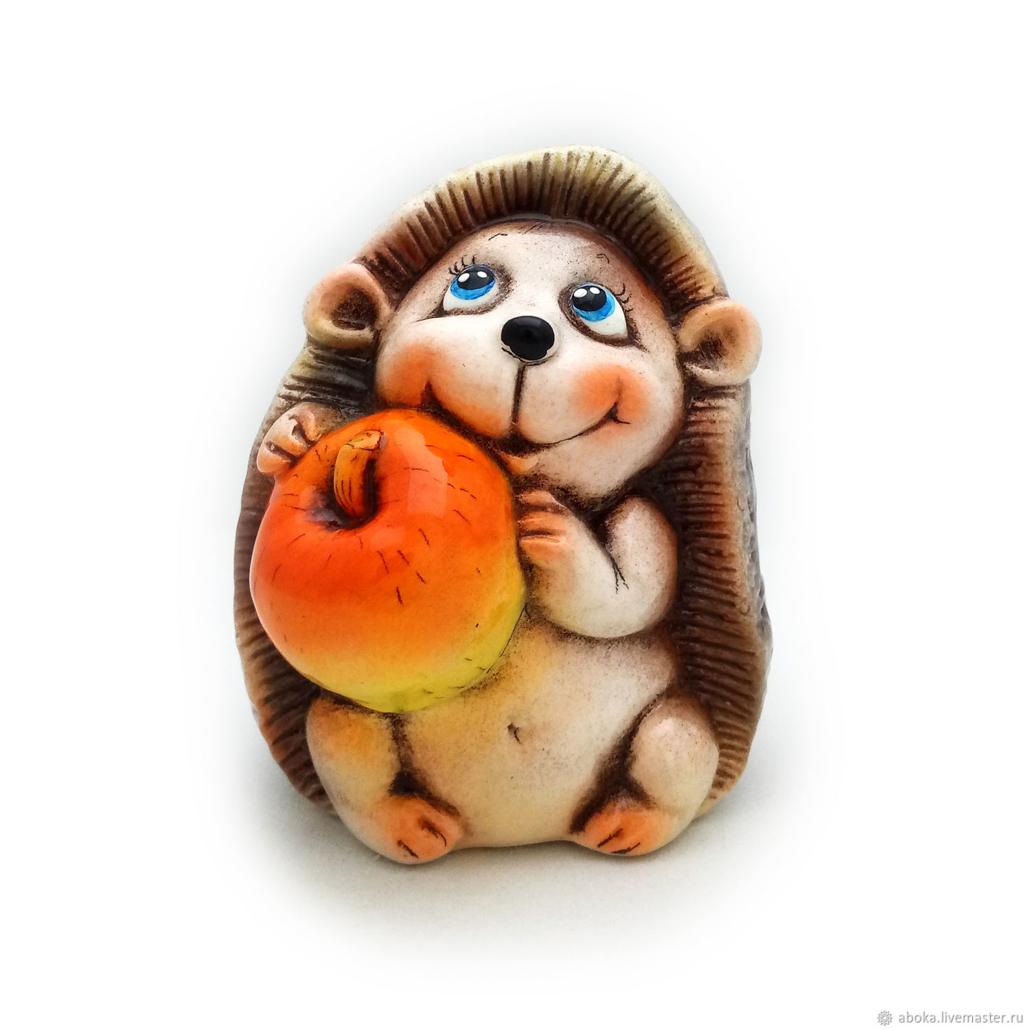 Ceramic figurine 'hedgehog with an apple', Figurine, Balashikha,  Фото №1