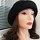 Felted hat ' Classic black'. Hats1. Oksana Moleva. Online shopping on My Livemaster.  Фото №2
