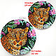 Order Decorative plate ' Leopard in the rainforest'. Art by Tanya Shest. Livemaster. . Decorative plates Фото №3