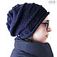 To better visualize the model, click on the photo CUTE-KNIT NAT Onipchenko Fair Masters to Buy a beanie hat blue
