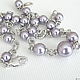 Заказать Колье-цепь и серьги из жемчуга Swarovski  lilac. Комплект. УКРАШЕНИЯ TAMILI (Татьяна). Ярмарка Мастеров. . Комплекты украшений Фото №3