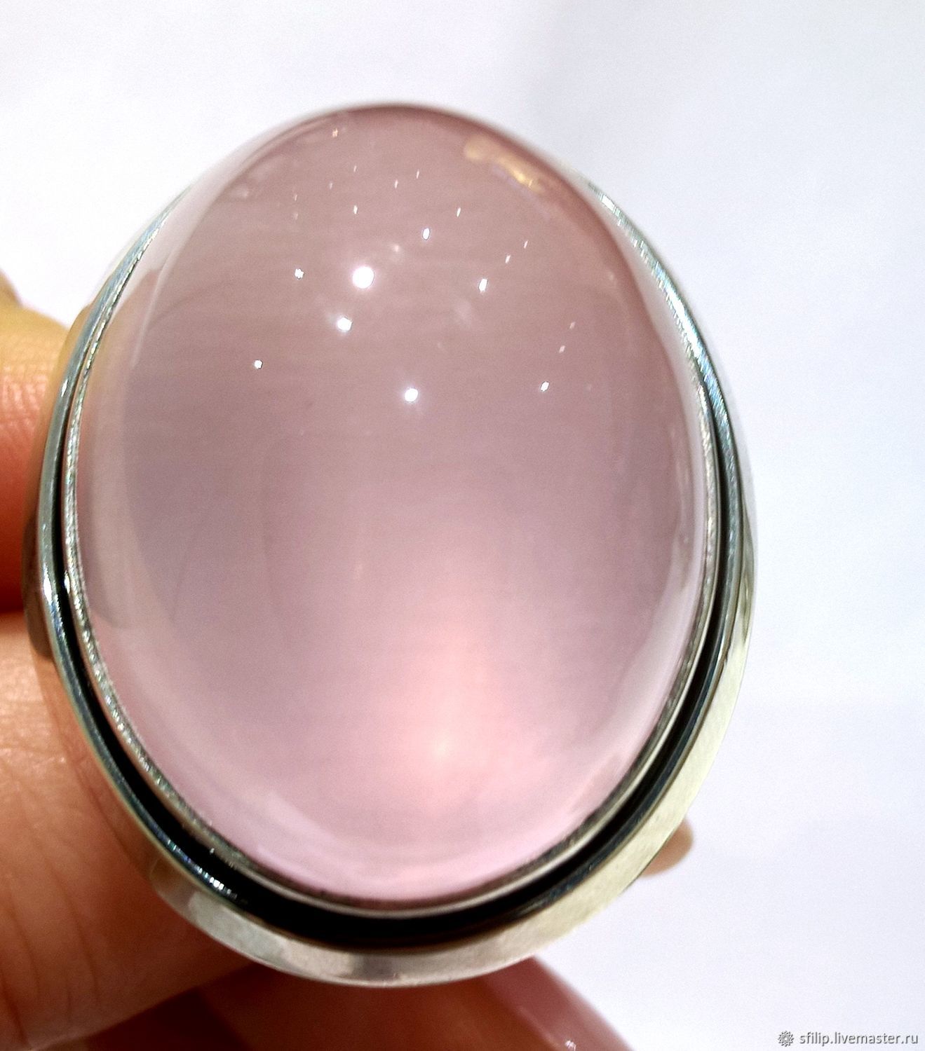 Кольцо Сильвер с розовым кварцем