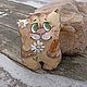Кофейная игрушка. Котик любимый. Ромашковый. Роспись. Вышивка. Арома сувениры. Художник Наталья Мигурская. Ярмарка Мастеров.  Фото №5