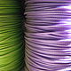 Синтетический шнур 1 mm, для украшений салатовый и лиловый, лавандовый, Шнуры, Долгопрудный,  Фото №1