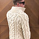 Men's knitted cardigan beige. Mens outerwear. SHAPAR - knitting clothes. Online shopping on My Livemaster.  Фото №2