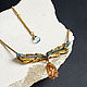 Necklace 'Fern': gold, titanium, diamonds, imperial, Pendants, Moscow,  Фото №1