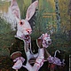 Заказать плюшевый белый кролик Мартин в оливковом. Савинова Светлана (svet999). Ярмарка Мастеров. . Мягкие игрушки Фото №3
