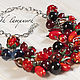 Браслет-колье: Ягодное настроение. Браслет-цепочка. Катерина   Ik - lampwork. Интернет-магазин Ярмарка Мастеров.  Фото №2
