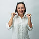  Блузка из льна | блузка для лета. Блузки. Студия вышивки 'Ришелье'. Интернет-магазин Ярмарка Мастеров.  Фото №2