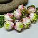Бусины розочки лэмпворк "Пробуждение" Стекло lampwork. Бусины. Оксана Искуснова украшения лэмпворк (SOVARTstudio). Интернет-магазин Ярмарка Мастеров.  Фото №2