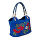 Order Bag-bag 'Embroidery blueberry on a branch'. Pelle Volare. Livemaster. . Sacks Фото №3