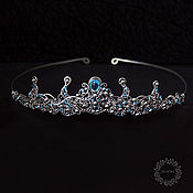 Украшения handmade. Livemaster - original item Crown with blue quartz stones 
