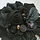 Brooch textile "Black pearl". Key chain. Sokolova Julia, handmade jewelry. Online shopping on My Livemaster.  Фото №2