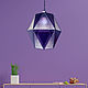 Hanging Geometric Purple Glass Lamp. Ceiling and pendant lights. tiffanarium (Tiffanarium). My Livemaster. Фото №4