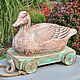 Duck on wheels gurney cart Country Provence. Figurines. Decor concrete Azov Garden. My Livemaster. Фото №4