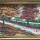Картина "Осенний парк" из самоцветов. Картины. Red-Ship. Ярмарка Мастеров.  Фото №6
