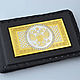 Business card holder leather 'Coat of Arms of the Russian Federation' Zlat_Style (Zlatoust). Business card holders. wow-zlat-gifts (wow-zlat-gifts). Online shopping on My Livemaster.  Фото №2