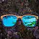 "Classic+ Blue" от Timbersun, деревянные солнцезащитные очки, Очки, Москва,  Фото №1