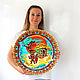 'Balinese sun' decorative plate hand-painted. Plates. Art by Tanya Shest. My Livemaster. Фото №4