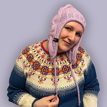 Аксессуары ручной работы. Ярмарка Мастеров - ручная работа Шапка - ушанка женская сиреневая.. Handmade.