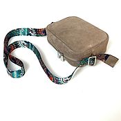 Сумки и аксессуары handmade. Livemaster - original item Cross-body bag made of suede and leather. Handmade.
