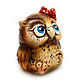 Ceramic figurine 'Owl with a bow'. Figurine. aboka. Online shopping on My Livemaster.  Фото №2