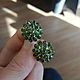 Earrings 'Circles' with Diopside, Earrings, Moscow,  Фото №1