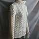 "Морская пена"- женский чистошерстяной свитер косами. Свитеры. IRINA GRUDKINA Handmade Knitwear. Ярмарка Мастеров.  Фото №6