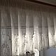 Pelmet linen with cambric embroidery ' Vintage ', Curtains1, Ivanovo,  Фото №1