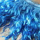 Mohair tress (blue) (Hair for dolls), Doll hair, Kamyshin,  Фото №1