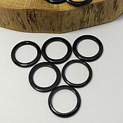 Украшения handmade. Livemaster - original item 13.5 r-r Thin Ring Black Obsidian (tkcho135). Handmade.