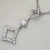 Украшения handmade. Livemaster - original item Silver necklace with cubic zirconia. Handmade.