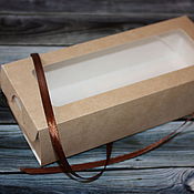 Материалы для творчества handmade. Livemaster - original item Kraft box with window pen case. Handmade.