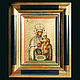 Винтаж: Золотая Богородица с младенцем Черниговская фарфор икона Божией Матери