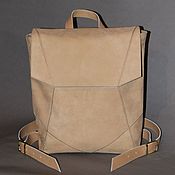 Сумки и аксессуары handmade. Livemaster - original item Backpack made of genuine leather and suede. Handmade.